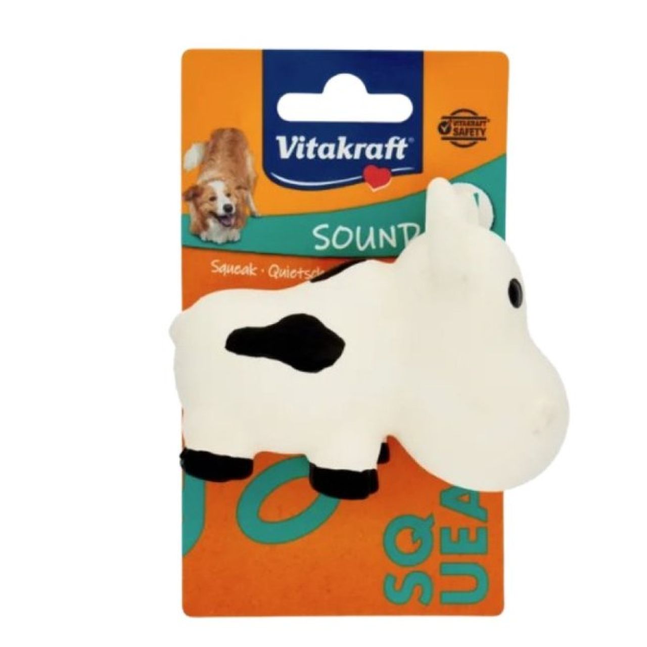 Vitakraft igračka latex, baby zoo krava 7-10 cm, s pištalicom