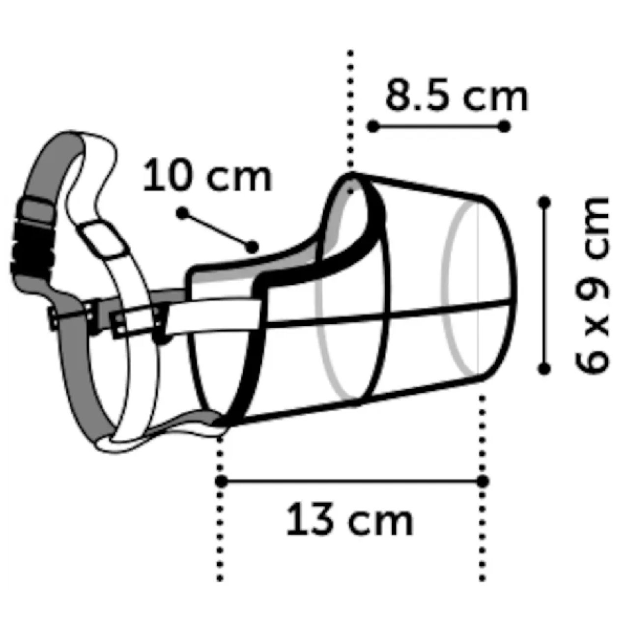 Flamingo SILAS BLACK Brnjica za psa XL