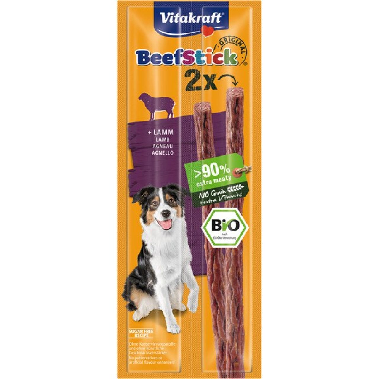 Vitakraft Beef Stick snack s janjetinom za pse No Grain, 2 komada
