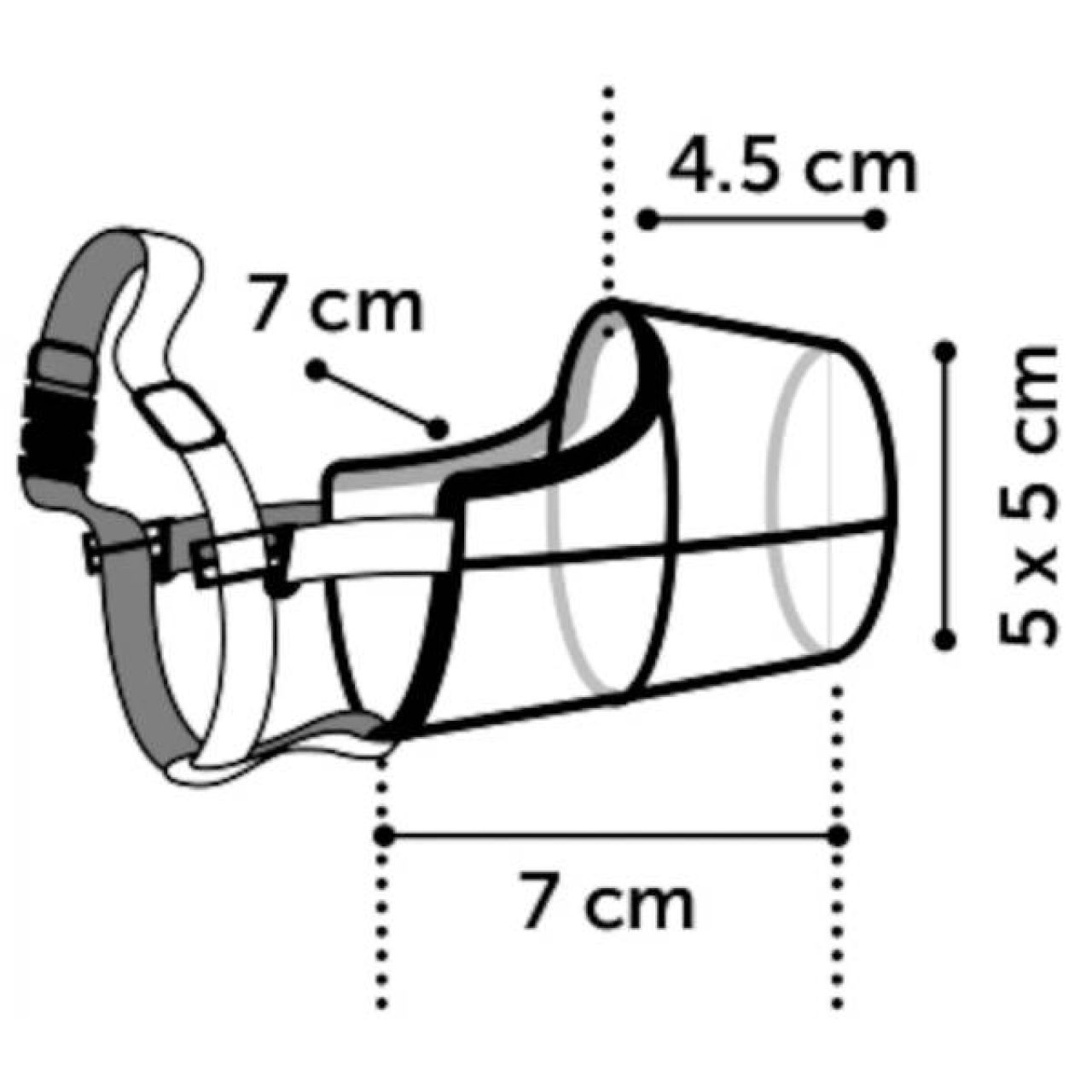 Flamingo SILAS BLACK Brnjica za psa XS