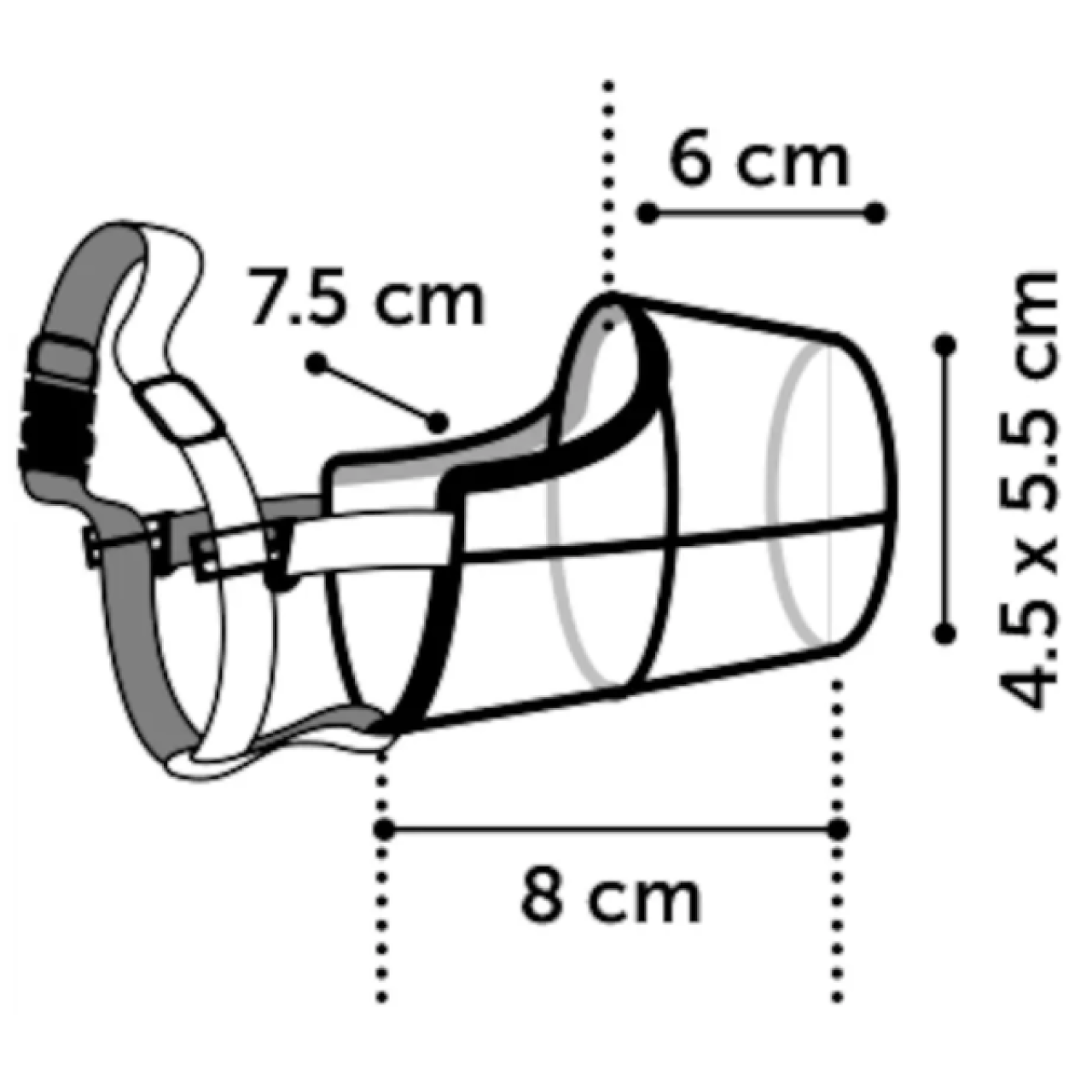 Flamingo SILAS BLACK Brnjica za psa S