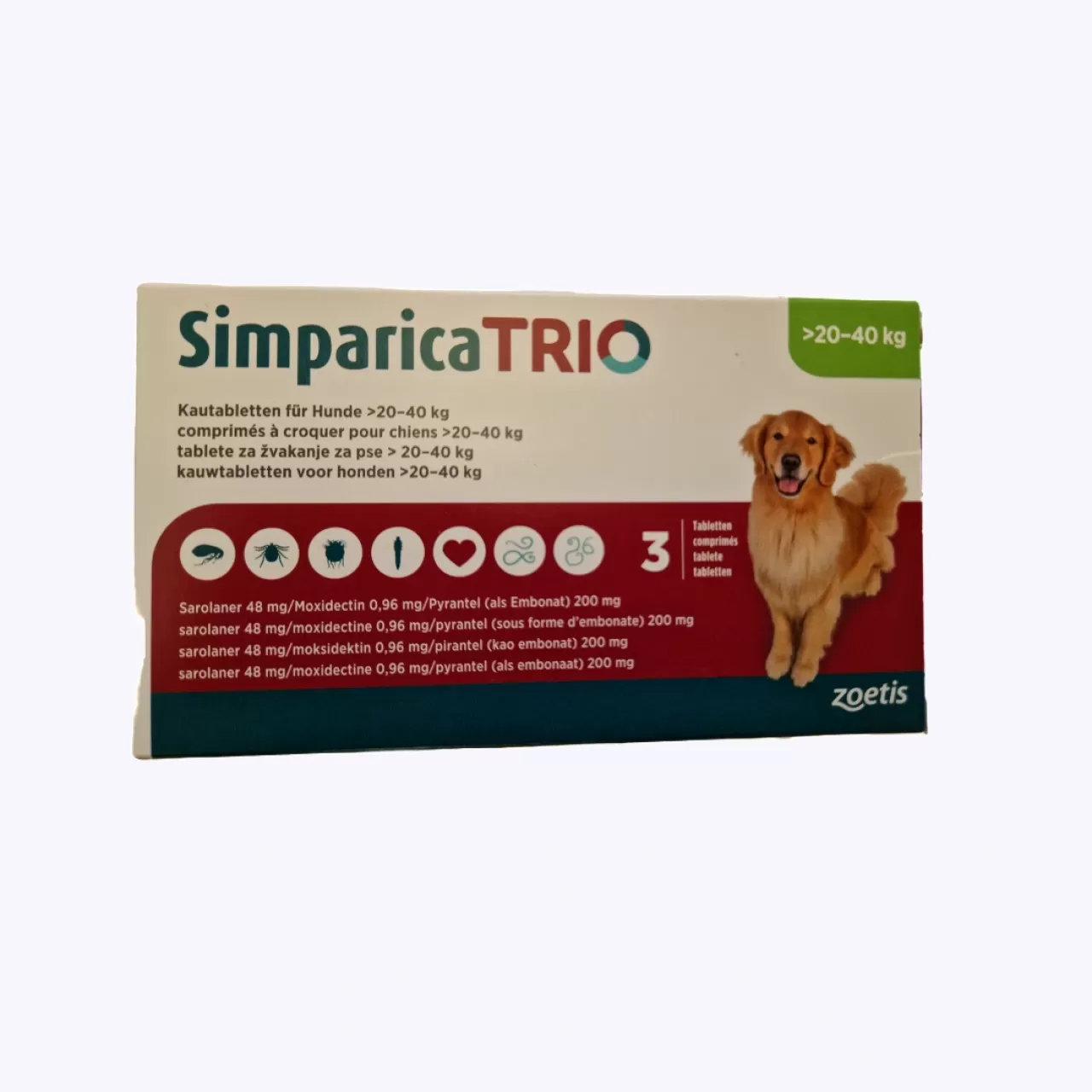 Zeotos Simparica TRIO tableta za pse >20-40kg