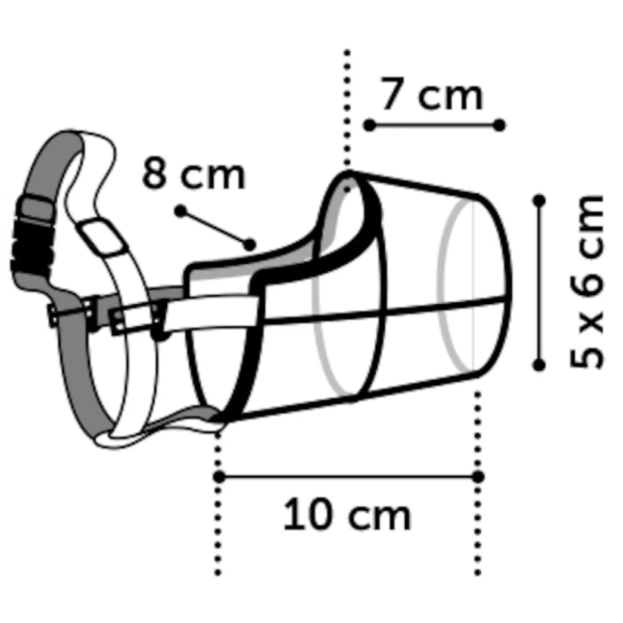 Flamingo SILAS BLACK Brnjica za psa M