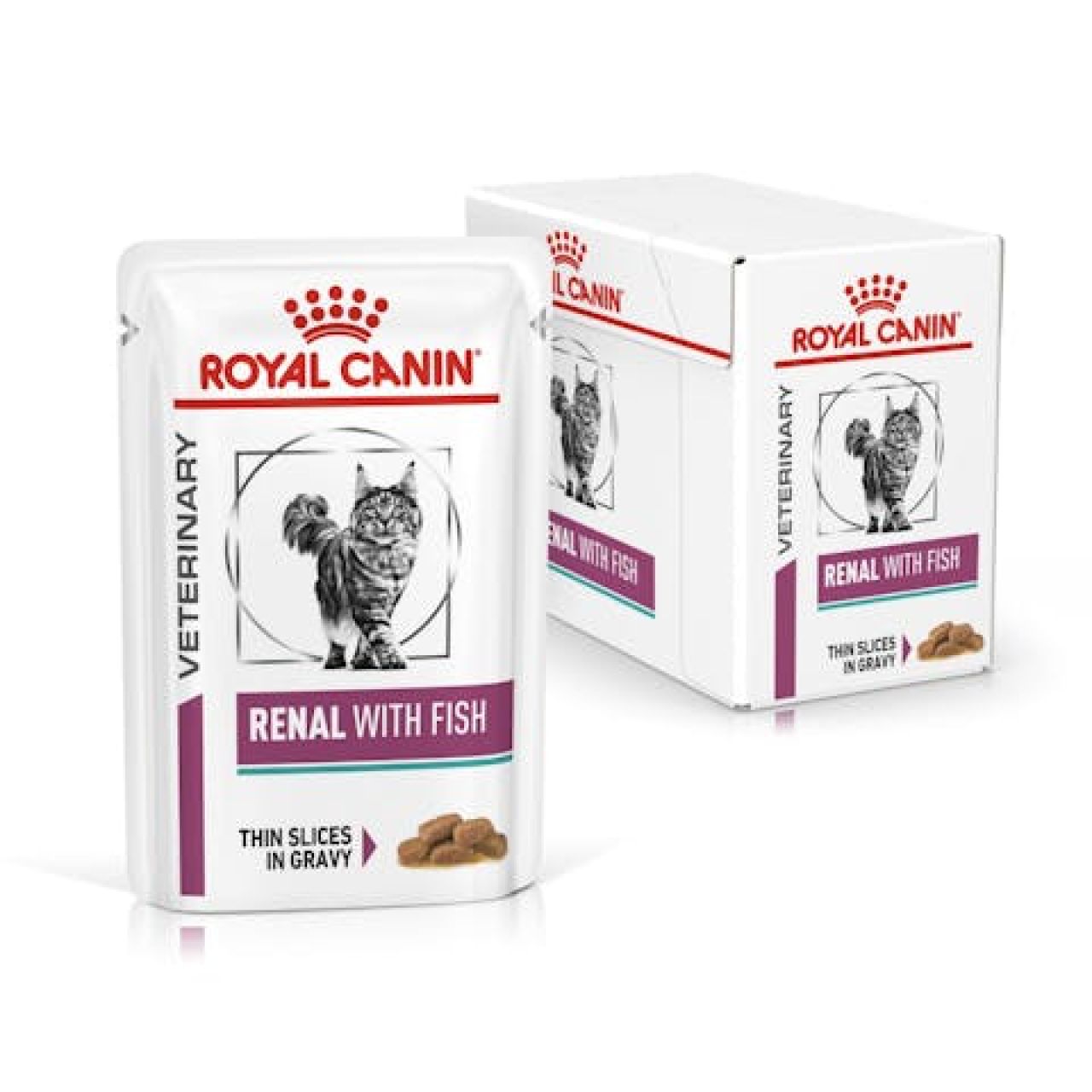 ROYAL CANIN RENAL WITH FISH tanki kimadići u umaku 85g, mokra hrana za mačke