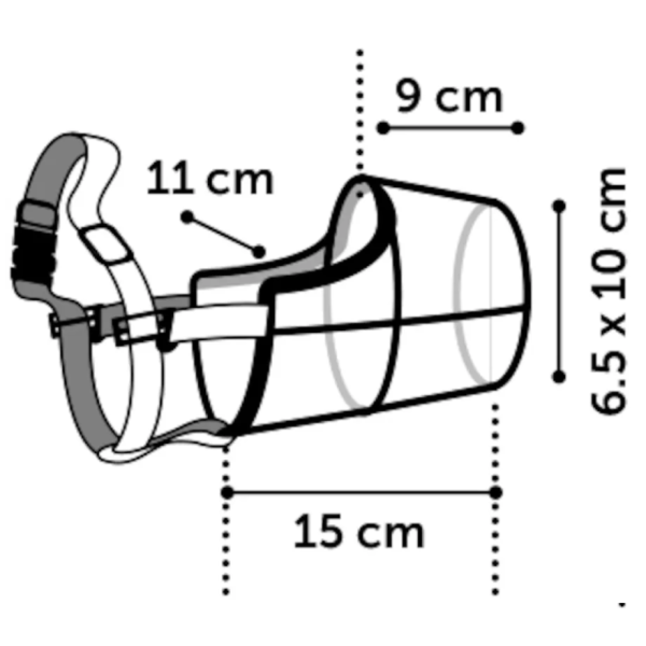 Flamingo SILAS BLACK Brnjica za psa XXL