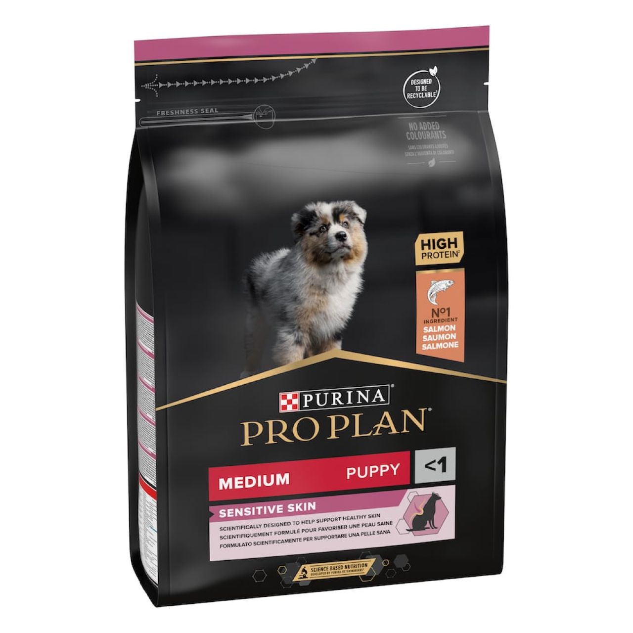 PRO PLAN Medium puppy sensitive skin - losos, 3kg