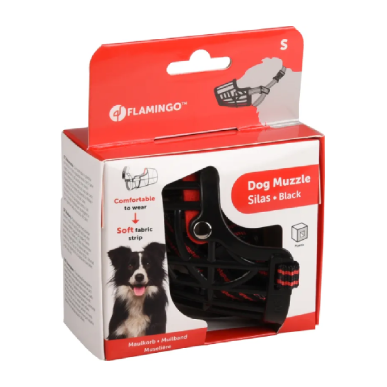 Flamingo SILAS BLACK Brnjica za psa S
