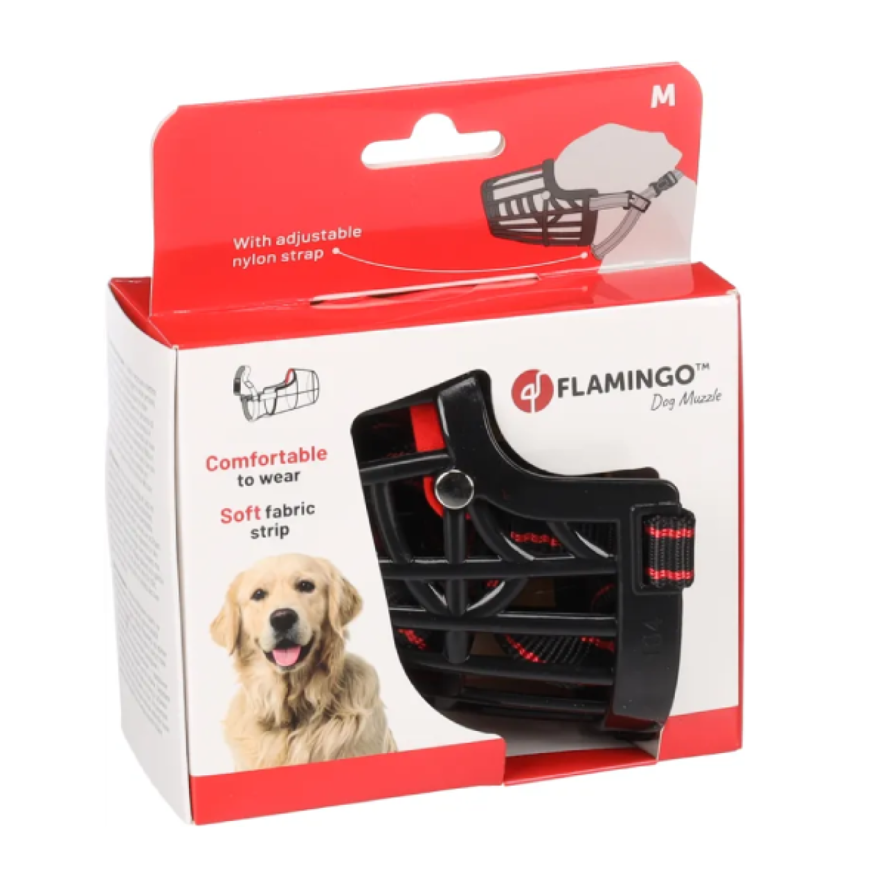 Flamingo SILAS BLACK Brnjica za psa M