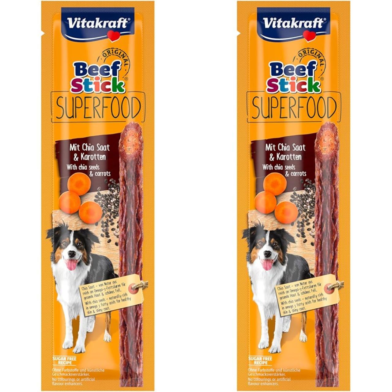 VitakraftBeef Stick superfood poslastica za pse – mrkva i chia, 1 komad 25g