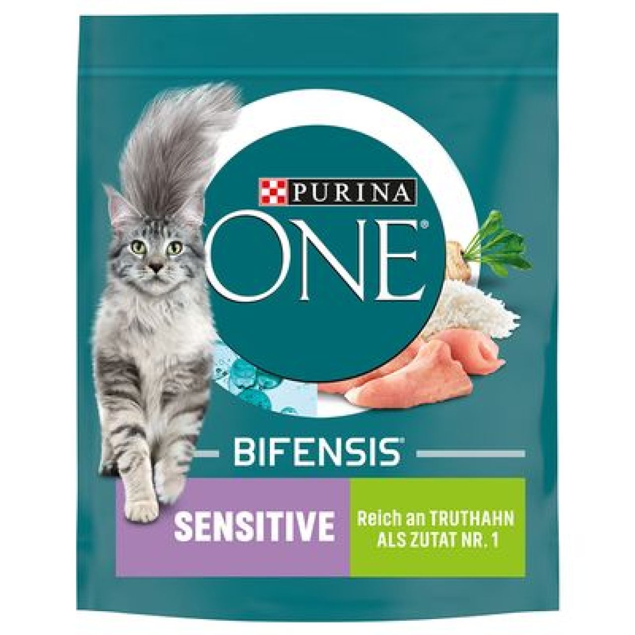 Purina ONE Adult Sensitive, s puretinom i rižom, suha hrana za mačke - 800g