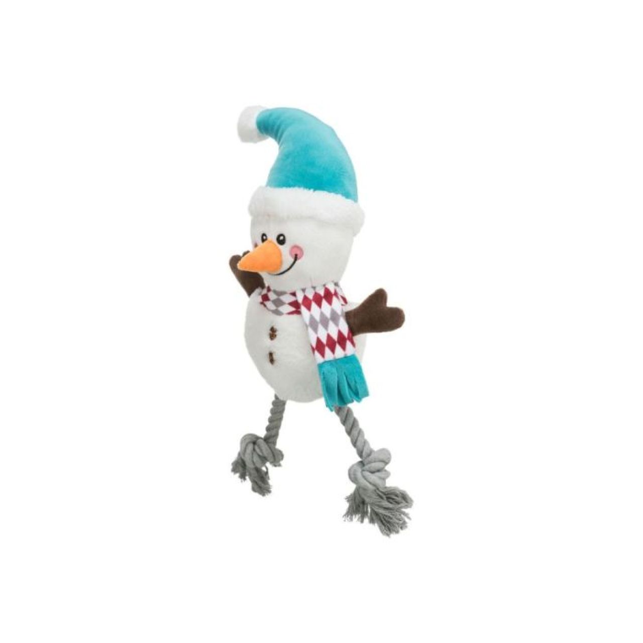 Trixie igračka za pse božićna Snjegović pliš/konop sa zvukom 41 cm