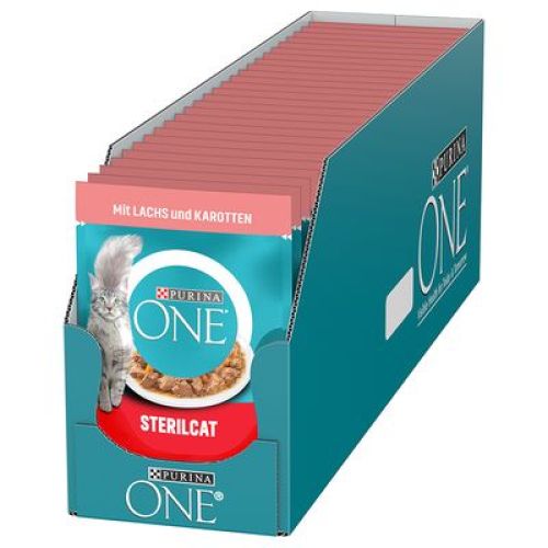 PURINA ONE STERILCAT, s lososom i mrkvom, mini fileti u umaku, mokra hrana za mačke